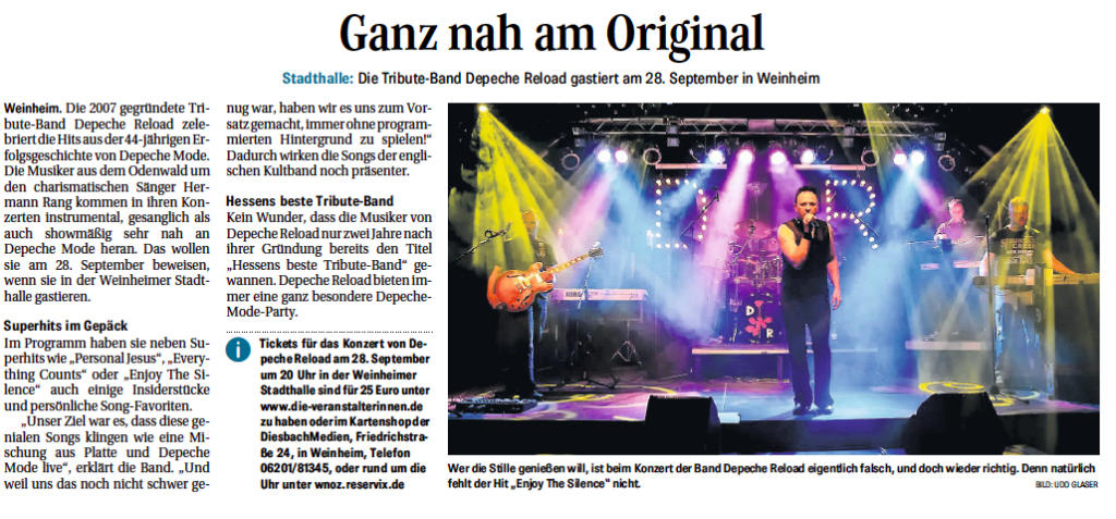 Depeche Reload riss die Fans in der Stadthalle Weinheim mit.